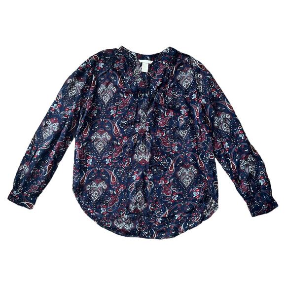 H&M Paisley Print Women's Long Sleeve, US2 - Picture 3 of 8